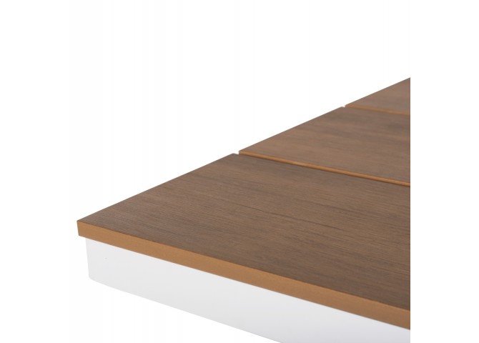 ΤΡΑΠΕΖΙ ΑΛΟΥΜΙΝΙΟΥ ΟΡΘΟΓΩΝΙΟ TAWNEE HM6037.02 ΛΕΥΚΟ-POLYWOOD ΦΥΣΙΚΟ 150x89,5x73Υεκ