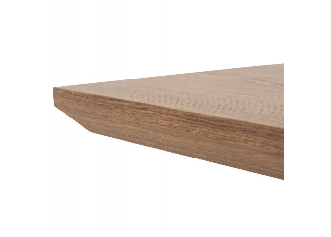 ΤΡΑΠΕΖΙ PAOLO HM9853 MDF ΜΕ ΚΑΠΛΑΜΑ ΦΡΑΞΙΝΟΥ-ΠΟΔΙΑ RUBBERWOOD-ΦΥΣΙΚΟ 180x90x75Yεκ