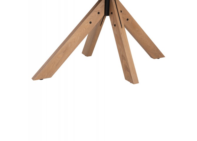 ΤΡΑΠΕΖΙ PAOLO HM9853 MDF ΜΕ ΚΑΠΛΑΜΑ ΦΡΑΞΙΝΟΥ-ΠΟΔΙΑ RUBBERWOOD-ΦΥΣΙΚΟ 180x90x75Yεκ
