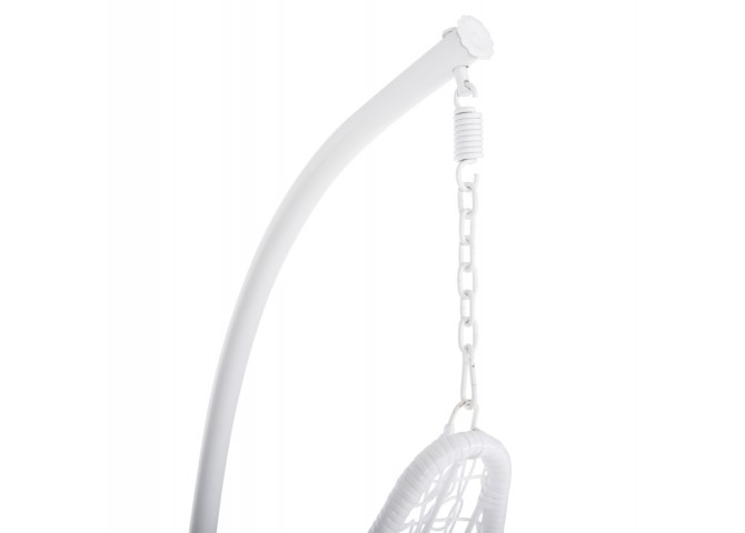ΚΡΕΜΑΣΤΗ ΠΟΛΥΘΡΟΝΑ ΦΩΛΙΑ MILLIE HM5996.03 ΜΕΤΑΛΛΟ-ΣΥΝΘ.RATTAN ΛΕΥΚΟ Φ95x195Υεκ.