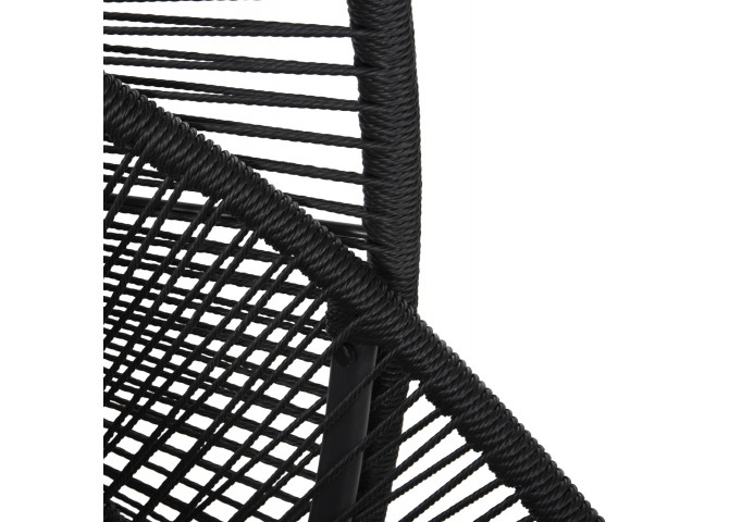 ΚΡΕΜΑΣΤΗ ΦΩΛΙΑ RULER HM6083 ΜΑΥΡΟ ΜΕΤΑΛΛΟ ΚΑΙ ΣΥΝΘ.RATTAN-ΓΚΡΙ ΜΑΞΙΛΑΡΙ 120x110x190Υ