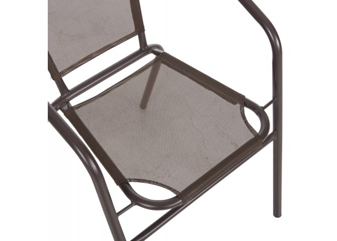 ΠΟΛΥΘΡΟΝΑ ΕΞ.ΧΩΡΟΥ LEDAN HM5977.02 ΜΕΤΑΛΛO & TEXTILENE ΚΑΦΕ 55x58x72Υεκ.