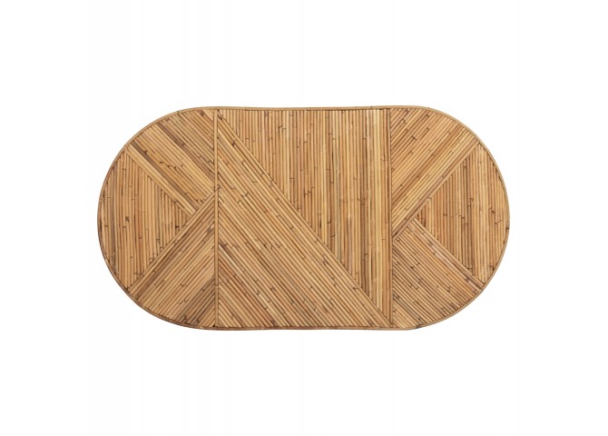 ΤΡΑΠΕΖΙ ΣΑΛΟΝΙΟΥ GATSBY ΟΒΑΛ TOP HM9870 RATTAN ΧΡΩΜΑ ΦΥΣΙΚΟ 110x59x39Υεκ.