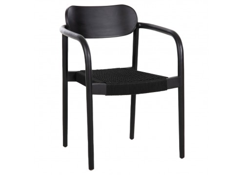 ΠΟΛΥΘΡΟΝΑ OSLO HM9636.12 ΞΥΛΟ TEAK ΜΑΥΡΟ & ΜΑΥΡΟ ΣΧΟΙΝΙ 55x54x80Yεκ.