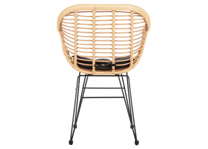ΠΟΛΥΘΡΟΝΑ ΜΕ ΜΑΞΙΛΑΡΙ ΜΕΤΑΛΛΙΚΗ ALLEGRA HM5450.31 ΜΕ WICKER ΜΠΕΖ 58x59x82Υ