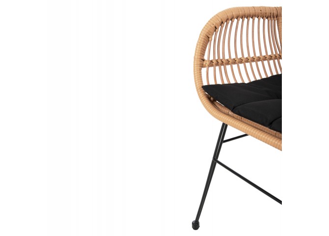 ΠΟΛΥΘΡΟΝΑ ΜΕ ΜΑΞΙΛΑΡΙ ΜΕΤΑΛΛΙΚΗ ALLEGRA HM5450.31 ΜΕ WICKER ΜΠΕΖ 58x59x82Υ