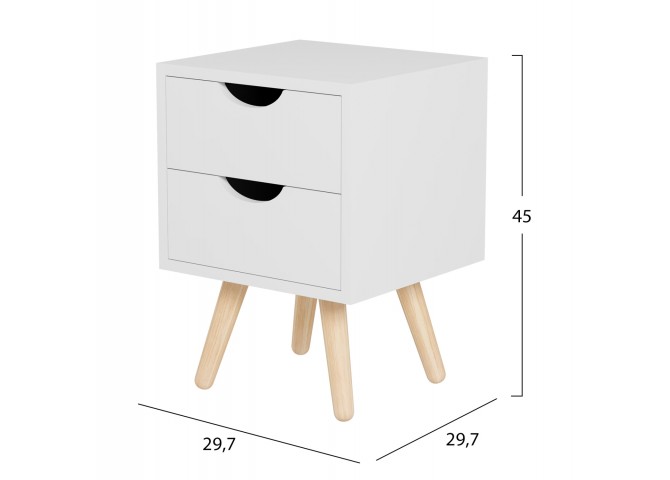 ΚΟΜΟΔΙΝΟ DINKL HM2472.03 ΜΕΛΑΜΙΝΗ-2 ΣΥΡΤΑΡΙΑ ΛΕΥΚΟ 29,7x29,7x45Υεκ