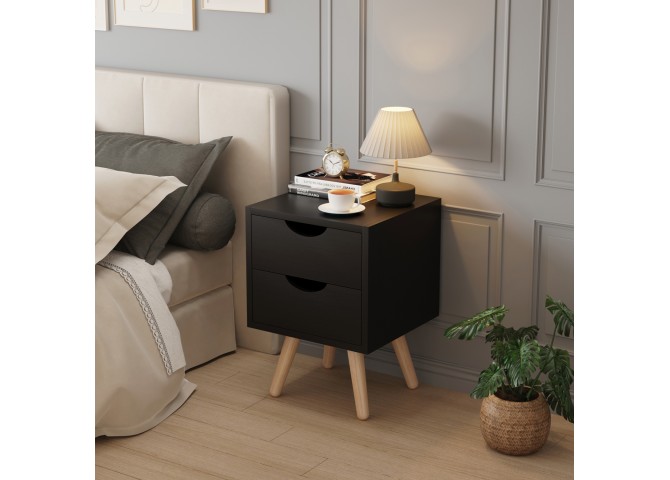ΚΟΜΟΔΙΝΟ DINKL HM2472.02 ΜΕΛΑΜΙΝΗ-2 ΣΥΡΤΑΡΙΑ-WENGE 29,7x29,7x45Υεκ