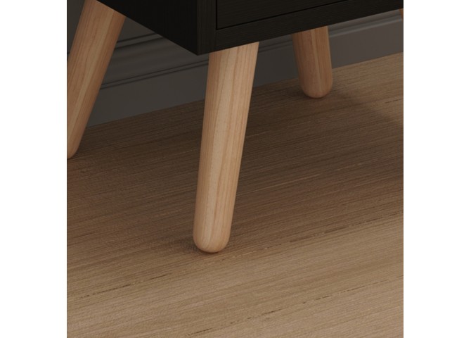 ΚΟΜΟΔΙΝΟ DINKL HM2472.02 ΜΕΛΑΜΙΝΗ-2 ΣΥΡΤΑΡΙΑ-WENGE 29,7x29,7x45Υεκ