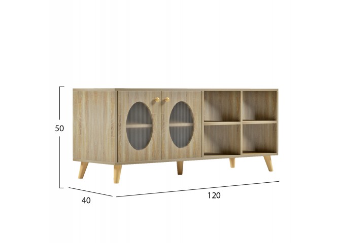 ΕΠΙΠΛΟ ΤΗΛΕΟΡΑΣΗΣ RILLION HM9879 ΜΕΛΑΜΙΝΗ ΣΕ SONAMA 120x40x50Yεκ
