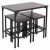 ΣΕΤ ΤΡΑΠΕΖΑΡΙΑ ΜΠΑΡ 5ΤΜΧ BOXY HM9882.13 ΜΑΥΡΟ ΜΕΤΑΛΛΟ-ΜΕΛΑΜΙΝΗ ΜΑΥΡΟ ΜΑΡΜΑΡΟ