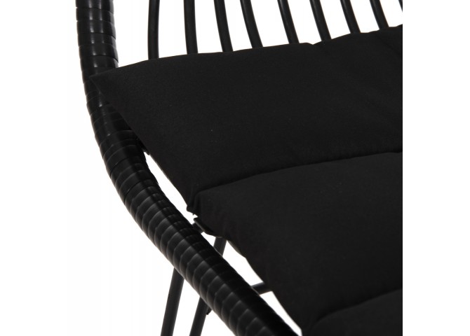 ΠΟΛΥΘΡΟΝΑ ΜΕ ΜΑΞΙΛΑΡΙ ΜΕΤΑΛΛΙΚΗ ALLEGRA HM5450.32 ΜΕ WICKER ΜΑΥΡΟ 58x59x82Υεκ.
