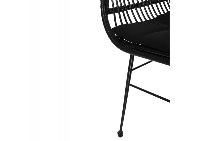 ΠΟΛΥΘΡΟΝΑ ΜΕ ΜΑΞΙΛΑΡΙ ΜΕΤΑΛΛΙΚΗ ALLEGRA HM5450.32 ΜΕ WICKER ΜΑΥΡΟ 58x59x82Υεκ.