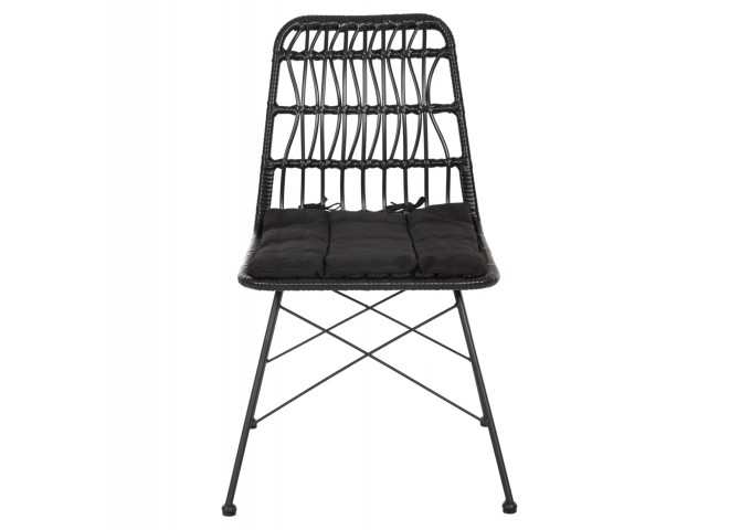 ΚΑΡΕΚΛΑ ΕΞ.ΧΩΡΟΥ ALLEGRA HM5453.12 ΜΕΤΑΛΛΟ-ΜΑΞΙΛΑΡΙ-WICKER ΜΑΥΡΟ 52x52x83,5Yεκ.