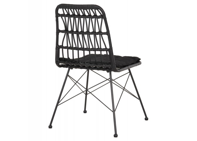 ΚΑΡΕΚΛΑ ΕΞ.ΧΩΡΟΥ ALLEGRA HM5453.12 ΜΕΤΑΛΛΟ-ΜΑΞΙΛΑΡΙ-WICKER ΜΑΥΡΟ 52x52x83,5Yεκ.