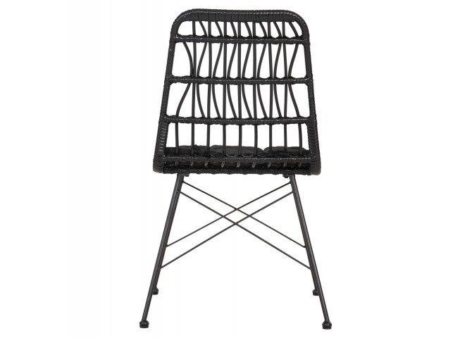 ΚΑΡΕΚΛΑ ΕΞ.ΧΩΡΟΥ ALLEGRA HM5453.12 ΜΕΤΑΛΛΟ-ΜΑΞΙΛΑΡΙ-WICKER ΜΑΥΡΟ 52x52x83,5Yεκ.
