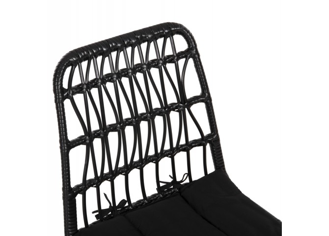 ΚΑΡΕΚΛΑ ΕΞ.ΧΩΡΟΥ ALLEGRA HM5453.12 ΜΕΤΑΛΛΟ-ΜΑΞΙΛΑΡΙ-WICKER ΜΑΥΡΟ 52x52x83,5Yεκ.