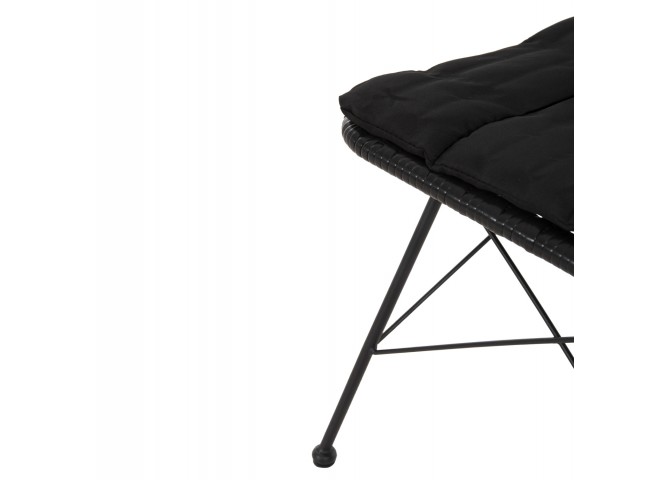 ΚΑΡΕΚΛΑ ΕΞ.ΧΩΡΟΥ ALLEGRA HM5453.12 ΜΕΤΑΛΛΟ-ΜΑΞΙΛΑΡΙ-WICKER ΜΑΥΡΟ 52x52x83,5Yεκ.
