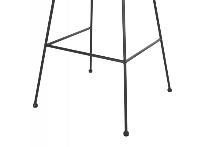 ΣΚΑΜΠΟ ΜΠΑΡ ALLEGRA HM5455.11 ΜΕΤΑΛΛΟ&ΜΑΞΙΛΑΡΙ ΜΑΥΡΟ-WICKER ΜΠΕΖ 56x59x116,5Υεκ.