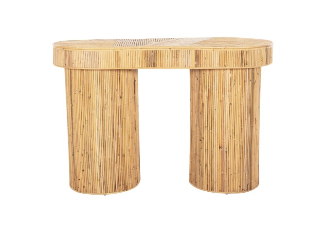 ΚΟΝΣΟΛΑ ΟΒΑΛ GATSBY HM9871 ΦΥΣΙΚΟ RATTAN ΣΕ ΦΥΣΙΚΟ ΧΡΩΜΑ 110x45x74,5Υεκ.