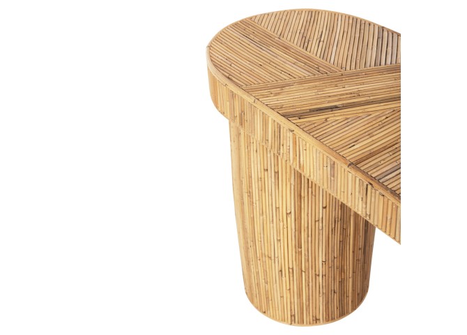 ΚΟΝΣΟΛΑ ΟΒΑΛ GATSBY HM9871 ΦΥΣΙΚΟ RATTAN ΣΕ ΦΥΣΙΚΟ ΧΡΩΜΑ 110x45x74,5Υεκ.