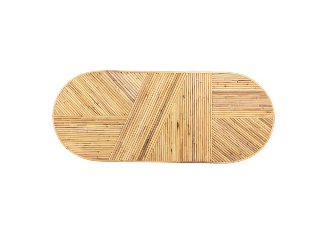 ΚΟΝΣΟΛΑ ΟΒΑΛ GATSBY HM9871 ΦΥΣΙΚΟ RATTAN ΣΕ ΦΥΣΙΚΟ ΧΡΩΜΑ 110x45x74,5Υεκ.