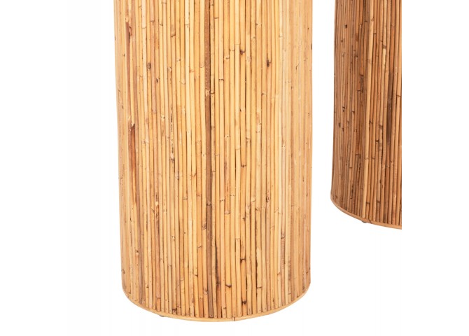 ΚΟΝΣΟΛΑ ΟΒΑΛ GATSBY HM9871 ΦΥΣΙΚΟ RATTAN ΣΕ ΦΥΣΙΚΟ ΧΡΩΜΑ 110x45x74,5Υεκ.