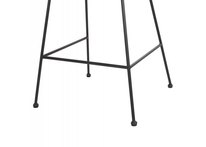 ΣΚΑΜΠΟ ΜΕΣ.ΥΨΟΥΣ ALLEGRA HM5644.11 ΜΕΤΑΛΛΟ&ΜΑΞΙΛΑΡΙ ΜΑΥΡΟ-WICKER ΜΠΕΖ 53x56x107Υεκ.