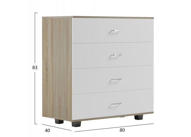ΣΥΡΤΑΡΙΕΡΑ ΜΕΛΑΜΙΝΗΣ ME 4 ΣΥΡΤΑΡΙΑ SONAMA HM8996.04 80x40x83Yεκ.