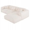 ΚΑΝΑΠΕΣ ΓΩΝΙΑ BRICKEN HM3275.02R ΕΚΡΟΥ ΥΦΑΣΜΑ 110-282x98-160x72Υεκ.