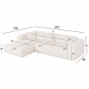 ΚΑΝΑΠΕΣ ΓΩΝΙΑ (ΑΡΙΣΤΕΡΗ) BRICKEN HM3275.02L ΕΚΡΟΥ ΥΦΑΣΜΑ 110-282x98-160x72Υεκ.