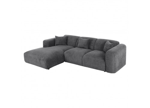 ΚΑΝΑΠΕΣ ΓΩΝΙΑ (ΑΡΙΣΤΕΡΗ) BRICKEN HM3275.04L ΑΝΘΡΑΚΙ ΥΦΑΣΜΑ 110-282x98-160x72Υεκ.