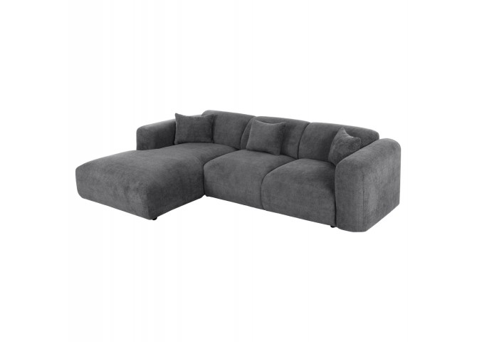 ΚΑΝΑΠΕΣ ΓΩΝΙΑ (ΑΡΙΣΤΕΡΗ) BRICKEN HM3275.04L ΑΝΘΡΑΚΙ ΥΦΑΣΜΑ 110-282x98-160x72Υεκ.