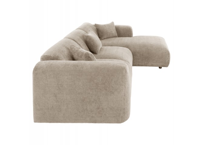ΚΑΝΑΠΕΣ ΓΩΝΙΑ BRICKEN HM3275.01R ΜΠΕΖ ΥΦΑΣΜΑ 110-282x98-160x72Υεκ.