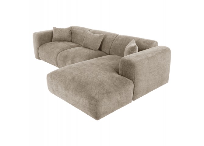 ΚΑΝΑΠΕΣ ΓΩΝΙΑ BRICKEN HM3275.01R ΜΠΕΖ ΥΦΑΣΜΑ 110-282x98-160x72Υεκ.