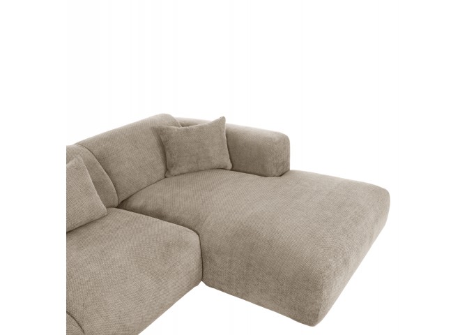 ΚΑΝΑΠΕΣ ΓΩΝΙΑ BRICKEN HM3275.01R ΜΠΕΖ ΥΦΑΣΜΑ 110-282x98-160x72Υεκ.