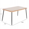 ΣΕΤ 5ΤΜΧ ALLEGRA WICKER ΜΕ ΤΡΑΠΕΖΙ 139,5x79,5x73Υ ΜΠΕΖ & ΜΑΥΡΟ ΧΡΩΜΑ HM21027