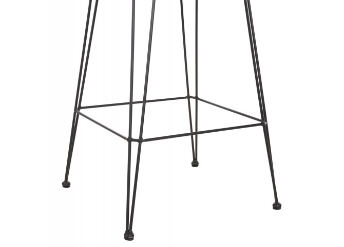 ΣΚΑΜΠΟ ΜΕΣ.ΥΨΟΥΣ ALLEGRA HM5643.11 ΜΕΤΑΛΛΟ&ΜΑΞΙΛΑΡΙ ΜΑΥΡΟ-WICKER ΜΠΕΖ 50x55x103Υεκ.