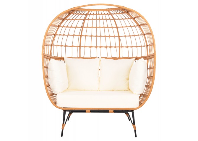 ΠΟΛΥΘΡΟΝΑ ΦΩΛΙΑ MIAMI 2 ΑΤΟΜΩΝ ΤΥΠΟΥ RATTAN HM5870.11 132.5x90x154Υεκ