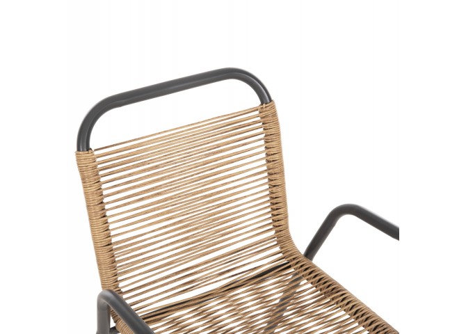 ΠΟΛΥΘΡΟΝΑ ΕΞ.ΧΩΡΟΥ AVRIL HM5968.02 ΜΕΤΑΛΛΟ ΓΚΡΙ- ΣΥΝΘ.RATTAN ΣΕ ΦΥΣΙΚΟ 54,5x56x78Υ εκ.