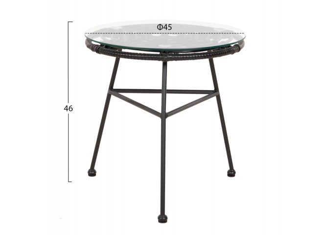 ΣΕΤ ΕΞΩΤΕΡΙΚΟΥ ΧΩΡΟΥ 3ΤΜΧ ALLEGRA HM21047.12 ΜΑΥΡΟ ΣΥΝΘ.RATTAN & ΜΕΤΑΛΛΟ
