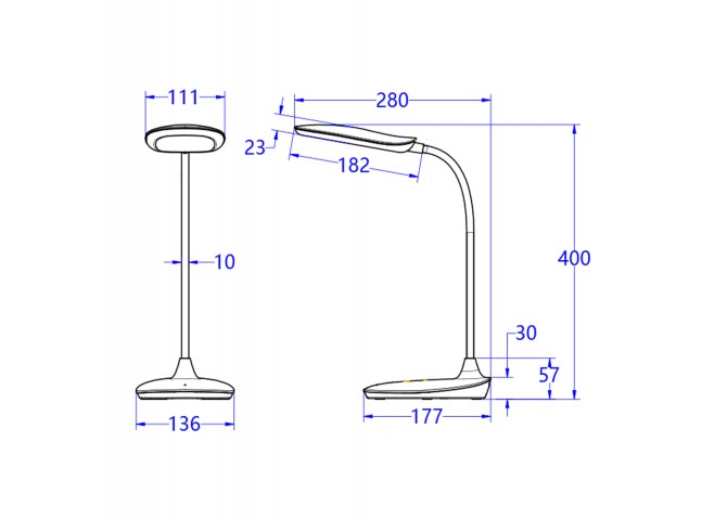 ΦΩΤΙΣΤΙΚΟ ΓΡΑΦΕΙΟΥ LED BLAIN HM4444.01 ΛΕΥΚΟ ABS