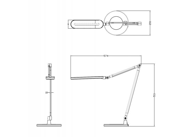ΦΩΤΙΣΤΙΚΟ ΓΡΑΦΕΙΟΥ LED BLAIN PRO HM4462.08 ΑΣΗΜΙ ABS 57,4x51,1Υεκ.