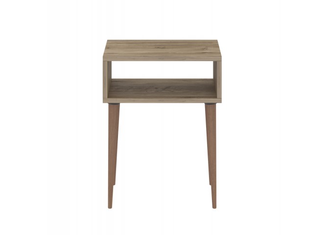 ΚΟΜΟΔΙΝΟ TODD HM18183.04 ΜΕΛΑΜΙΝΗ ΟΑΚ-ΠΟΔΙΑ ΦΥΣΙΚΟ 45x30x58Υεκ.