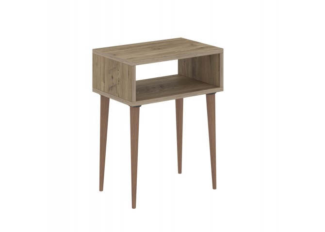 ΚΟΜΟΔΙΝΟ TODD HM18183.04 ΜΕΛΑΜΙΝΗ ΟΑΚ-ΠΟΔΙΑ ΦΥΣΙΚΟ 45x30x58Υεκ.