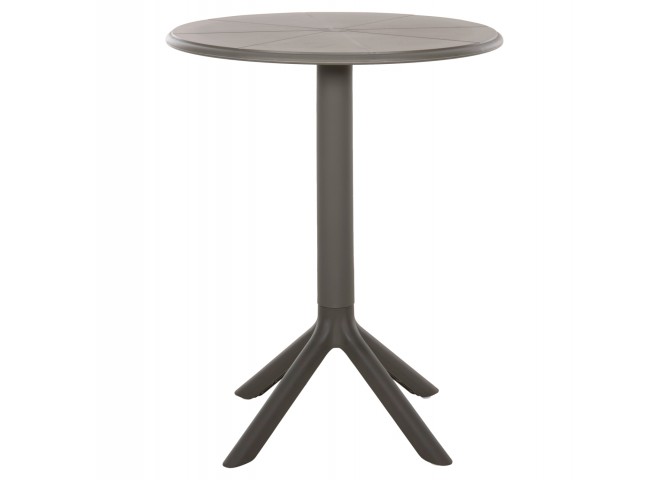 ΤΡΑΠΕΖΙ ΠΟΛΥΠΡΟΠΥΛΕΝΙΟΥ ΣΤΡΟΓΓΥΛΟ TERRIN HM6124.15 OLIVE GREEN Φ60x75Υεκ.