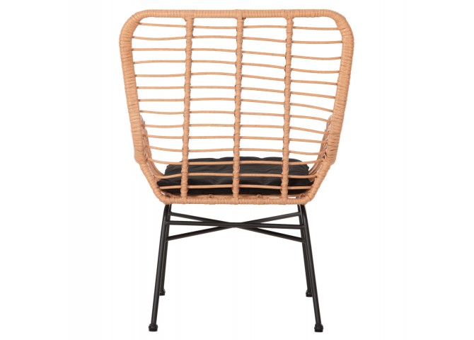 ΠΟΛΥΘΡΟΝΑ ΣΤΥΛ ΜΠΕΡΖΕΡΑΣ ALLEGRA HM5704.11 P.E.RATTAN ΜΠΕΖ-ΜΑΥΡΟ ΜΕΤΑΛΛΟ 66x59x90Υεκ.