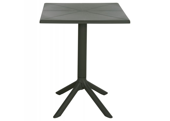 ΤΡΑΠΕΖΙ ΠΟΛΥΠΡΟΠΥΛΕΝΙΟΥ ΤΕΤΡΑΓΩΝΟ TERRIN HM6125.15 DARK OLIVE 60,5x60,5x76,5Υεκ.