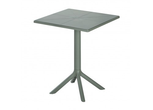 ΤΡΑΠΕΖΙ ΠΟΛΥΠΡΟΠΥΛΕΝΙΟΥ ΤΕΤΡΑΓΩΝΟ TERRIN HM6125.15 DARK OLIVE 60,5x60,5x76,5Υεκ.