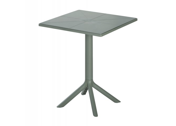 ΤΡΑΠΕΖΙ ΠΟΛΥΠΡΟΠΥΛΕΝΙΟΥ ΤΕΤΡΑΓΩΝΟ TERRIN HM6125.15 DARK OLIVE 60,5x60,5x76,5Υεκ.